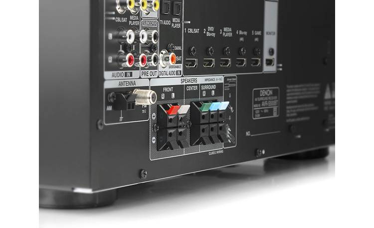 Denon AVR-S500BT Spring-clip speaker terminals