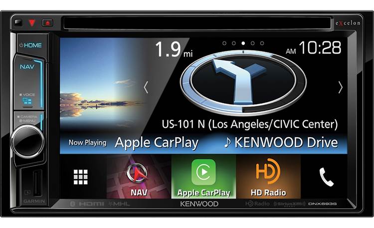 Kenwood Excelon DNX693S Widgets and large icons make it easy to see what's happening