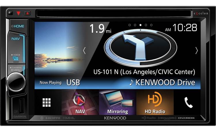 Kenwood Excelon DNX693S Widgets and large icons make it easy to see what's happening