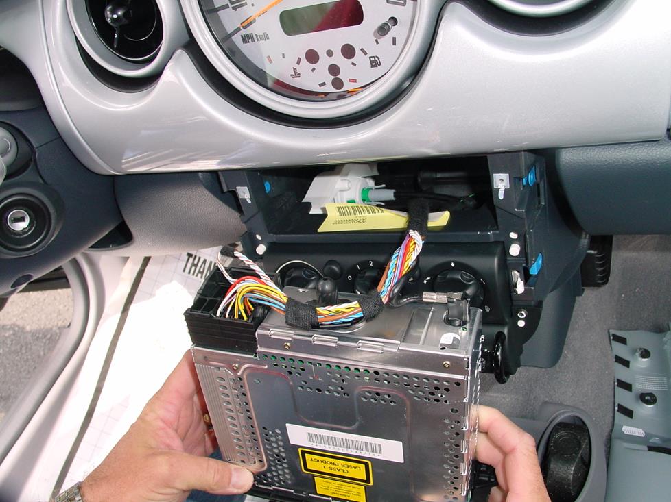 Removing factory radio from Mini dash