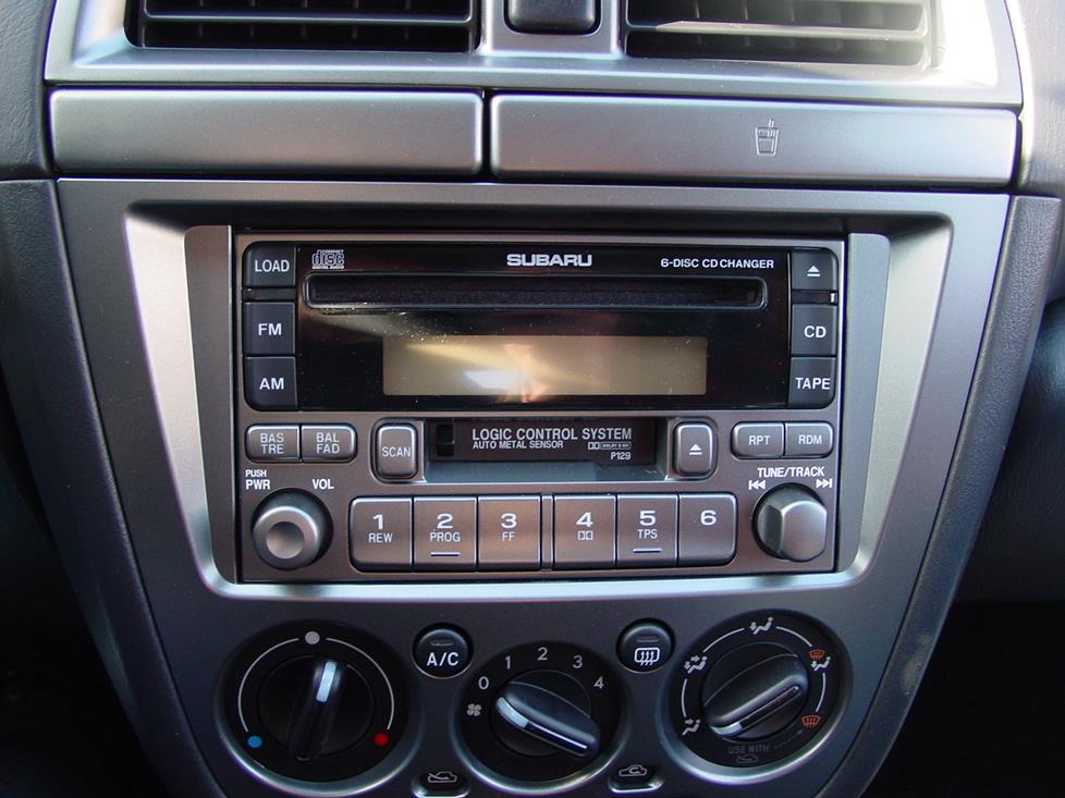 Factory radio in the Subaru WRX