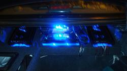 Amp rack at night