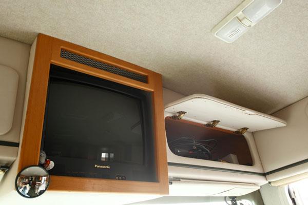 TV and storage area before installation