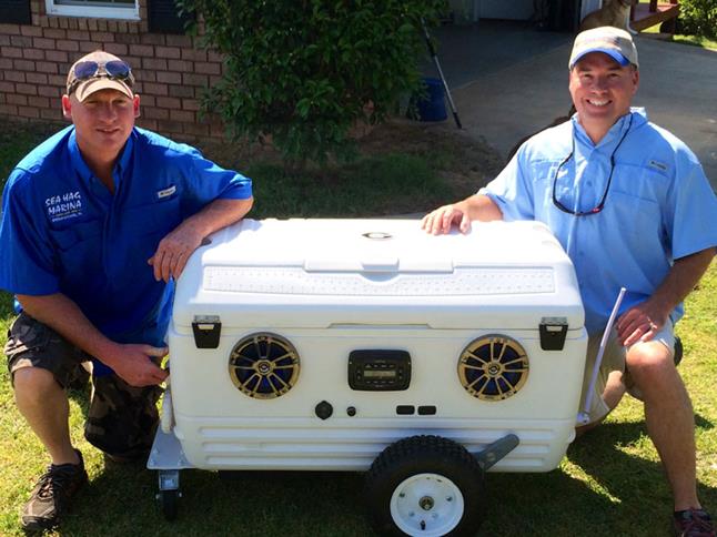 Marty and Steve with cooler