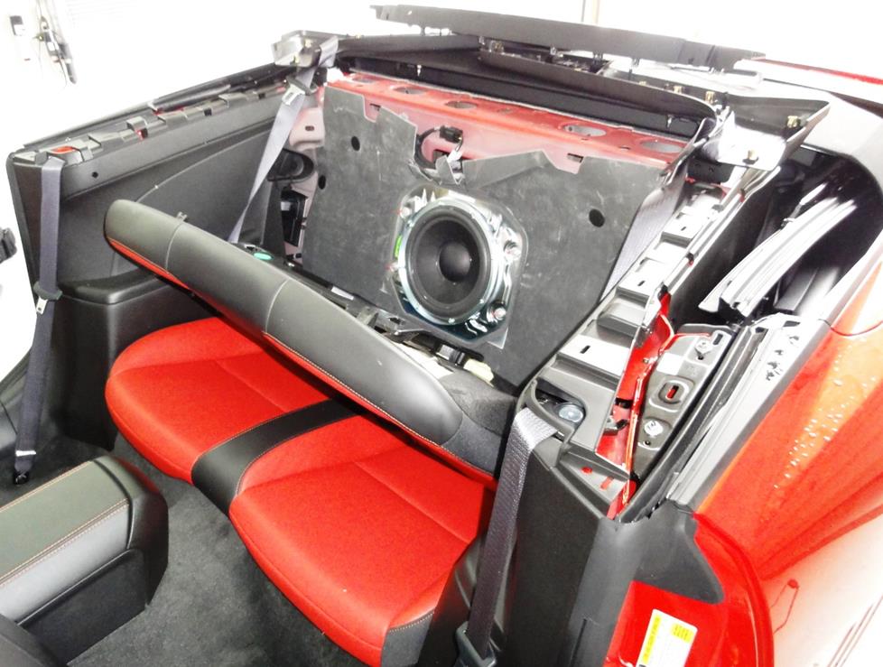 Chevy Camaro convertible rear sub