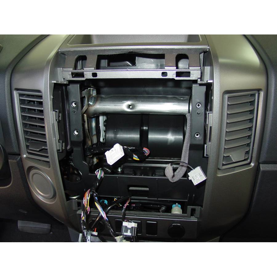 2010 Nissan Titan Factory radio removed