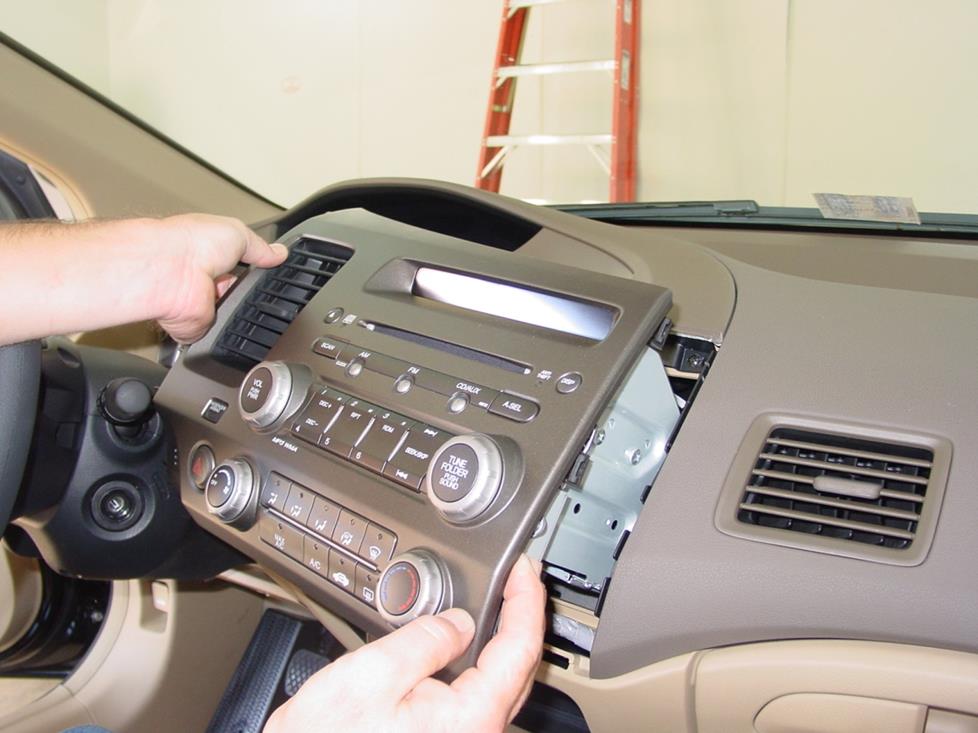 Removing the radio (Crutchfield Research Photo)