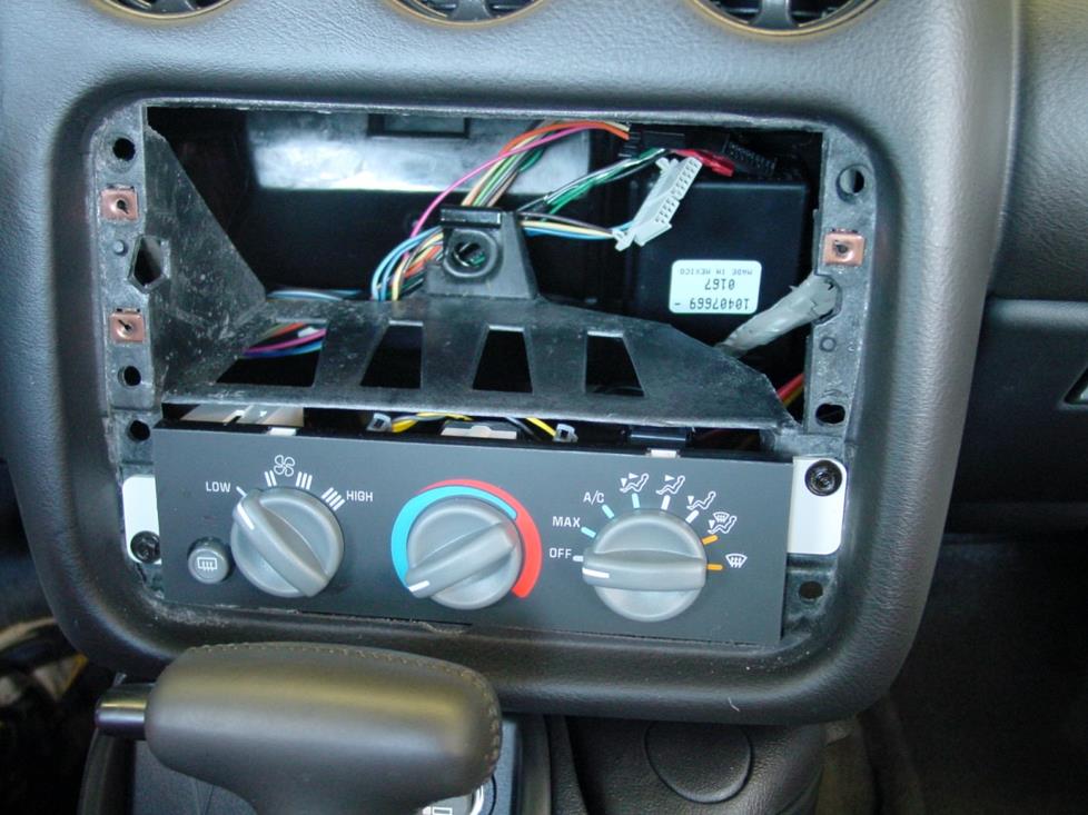 Pontiac Firebird radio cavity