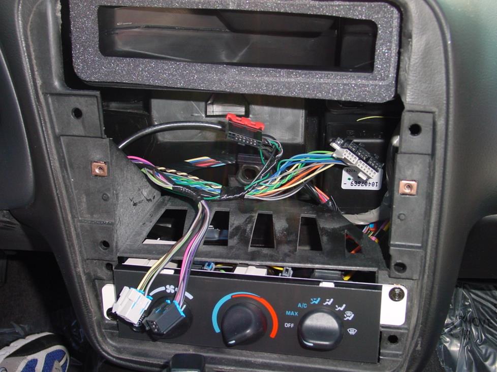 Chevy Camaro radio cavity