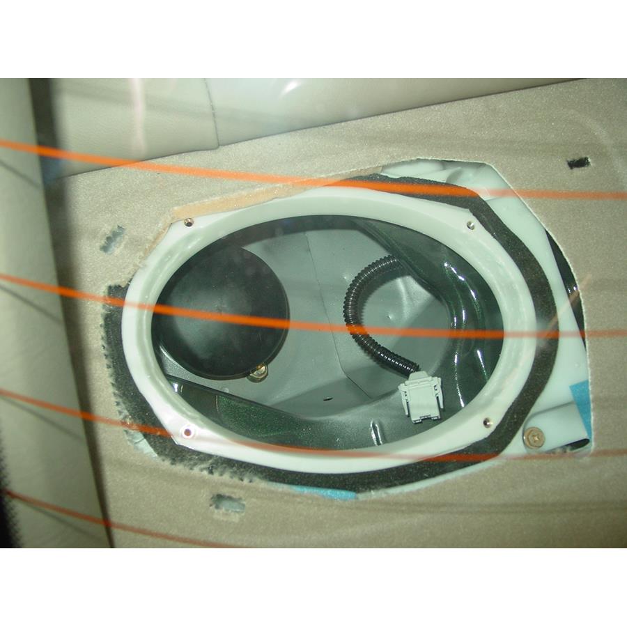 2004 Acura 3.5RL Rear deck speaker removed