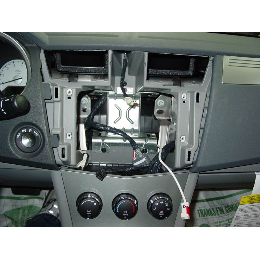 2009 Chrysler Sebring Factory radio removed