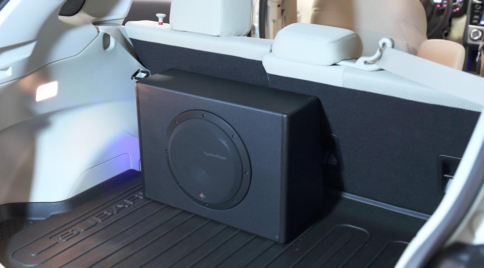 The Rockford Fosgate Punch P300-10 powered subwoofer