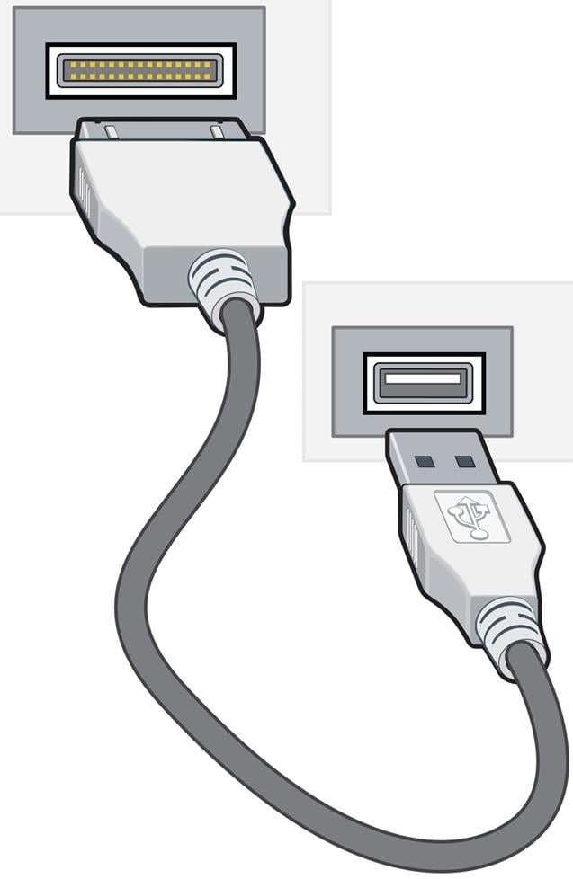 30-pin to USB cable