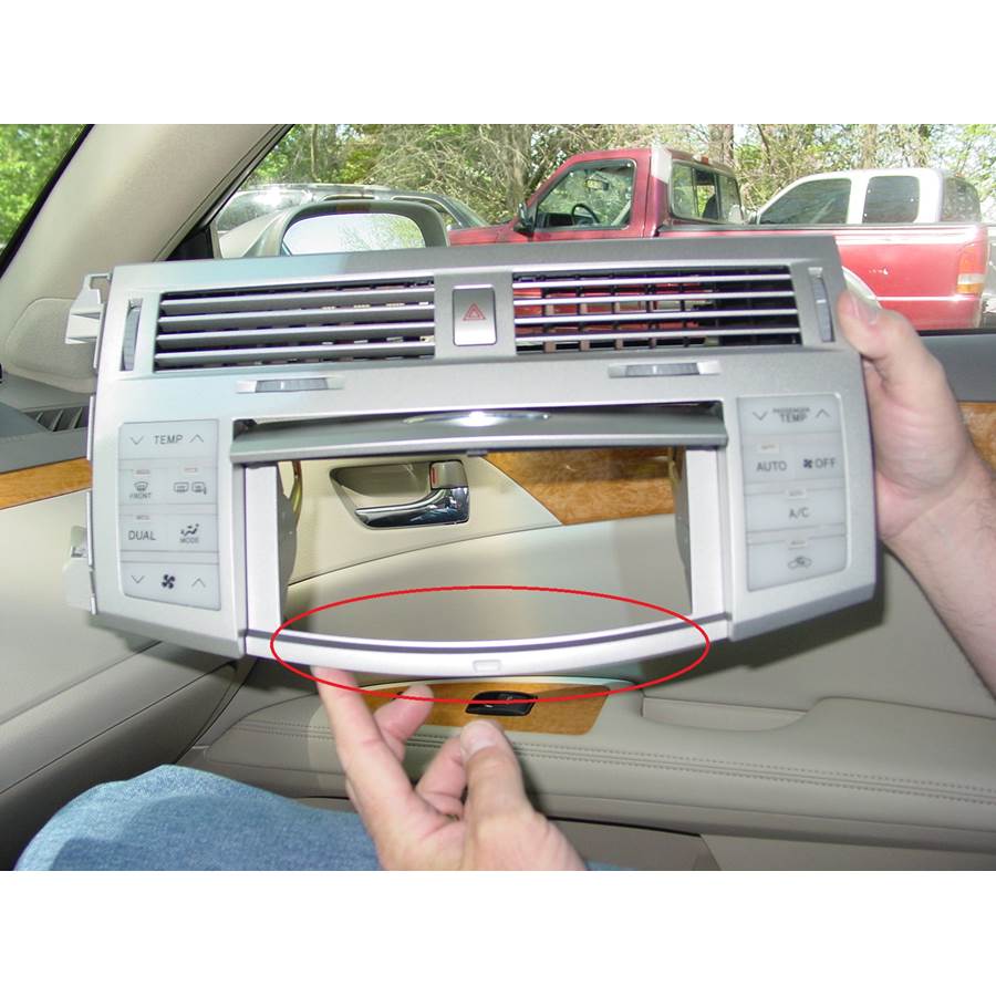 2005 Toyota Avalon You'll have to modify your vehicle's sub-dash to install a new car stereo.