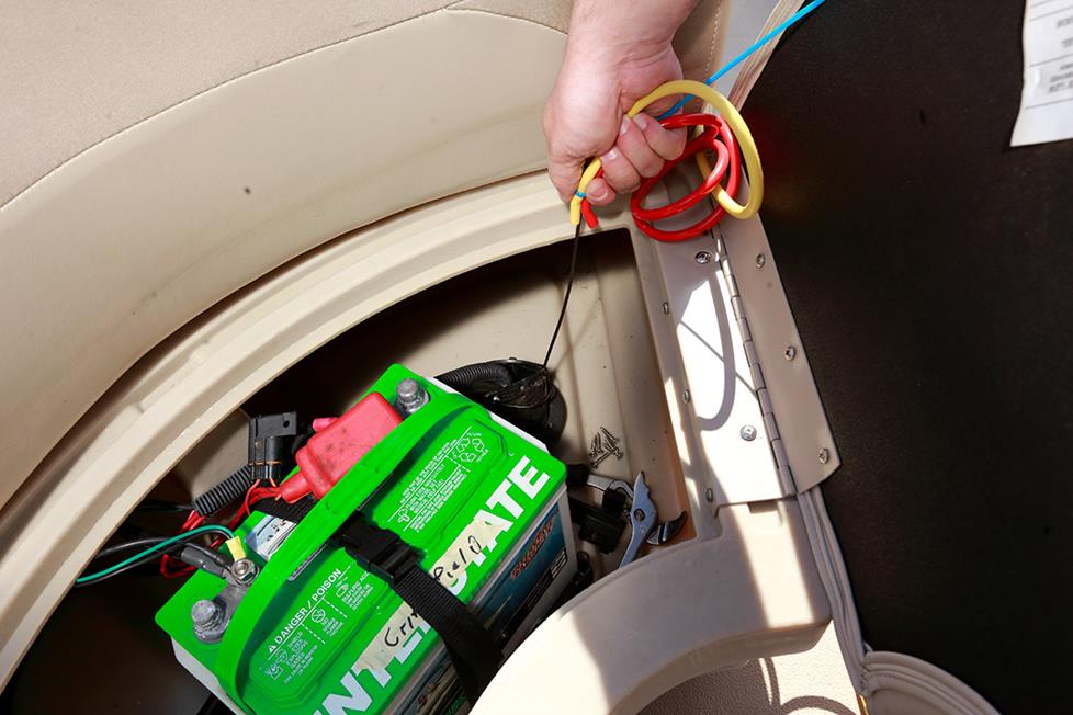 Installing a stereo system on a pontoon boat