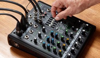 Setting up a powered-speaker PA system