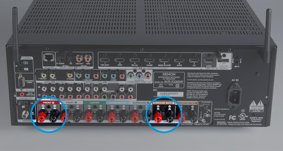 Assignable speaker connections