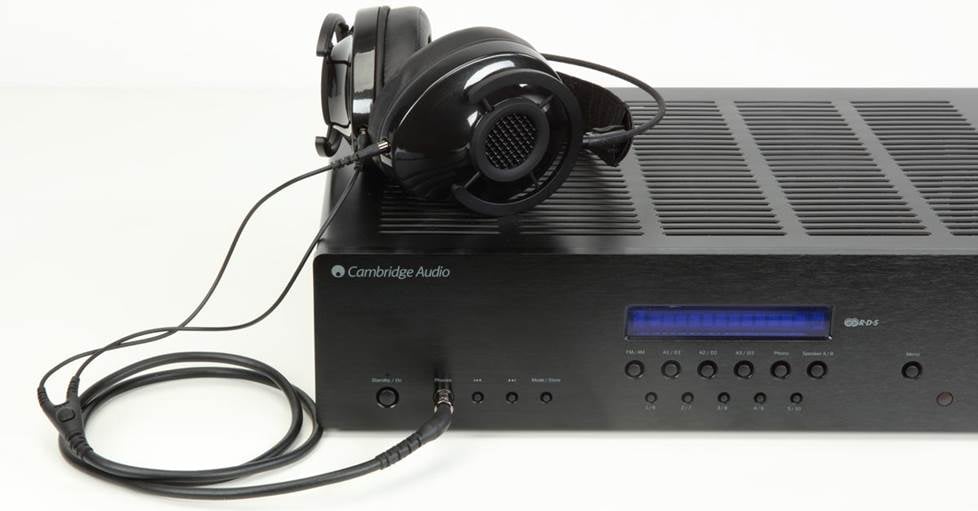 Cambridge Audio SR20 with headphones