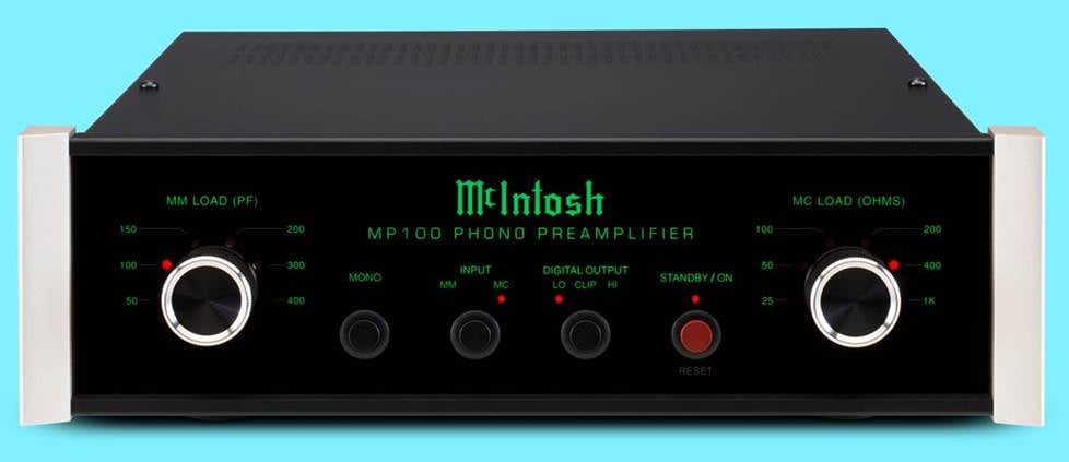 McIntosh MP100 Phono preamplifier for moving magnet and moving coil cartridges with USB output