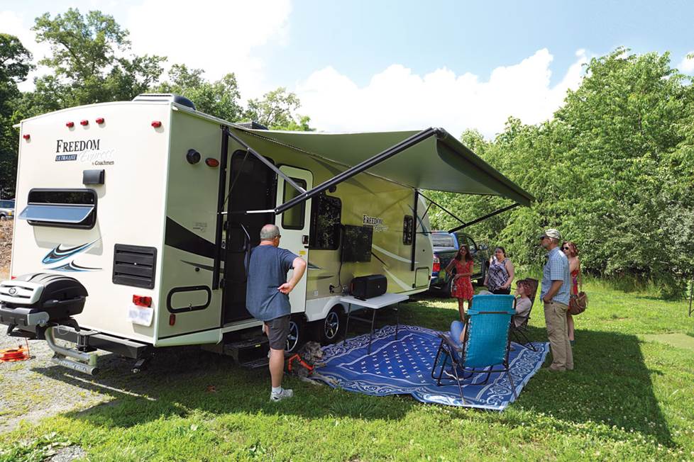 Hanging out by an RV