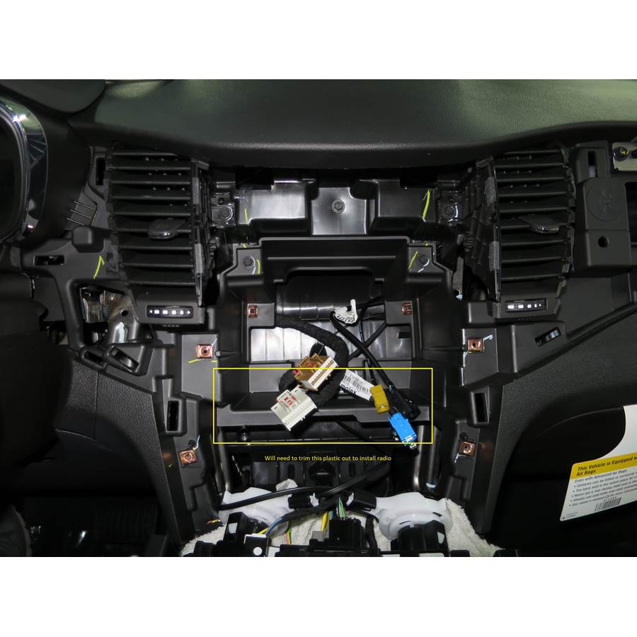 2019 Chevrolet Trax You'll have to modify your vehicle's sub-dash to install a new car stereo.