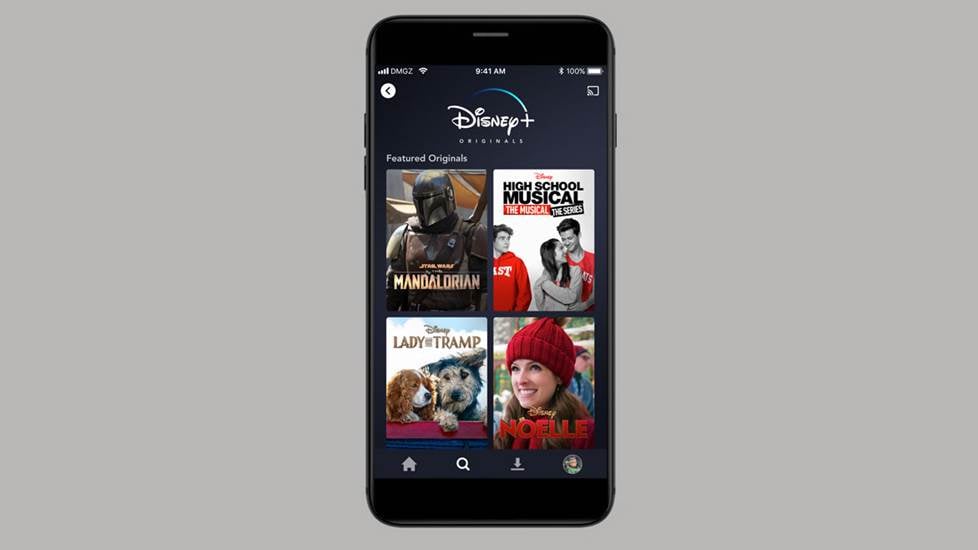 Disney+ on a mobile smartphone screen.