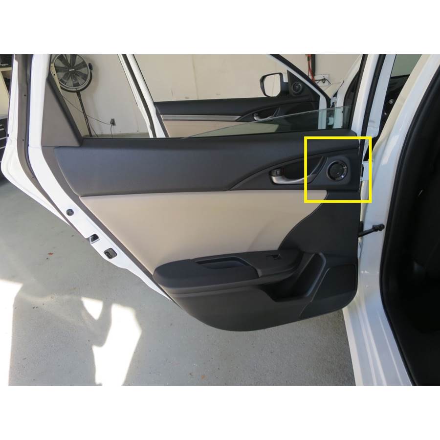 2019 Honda Civic Rear door tweeter location
