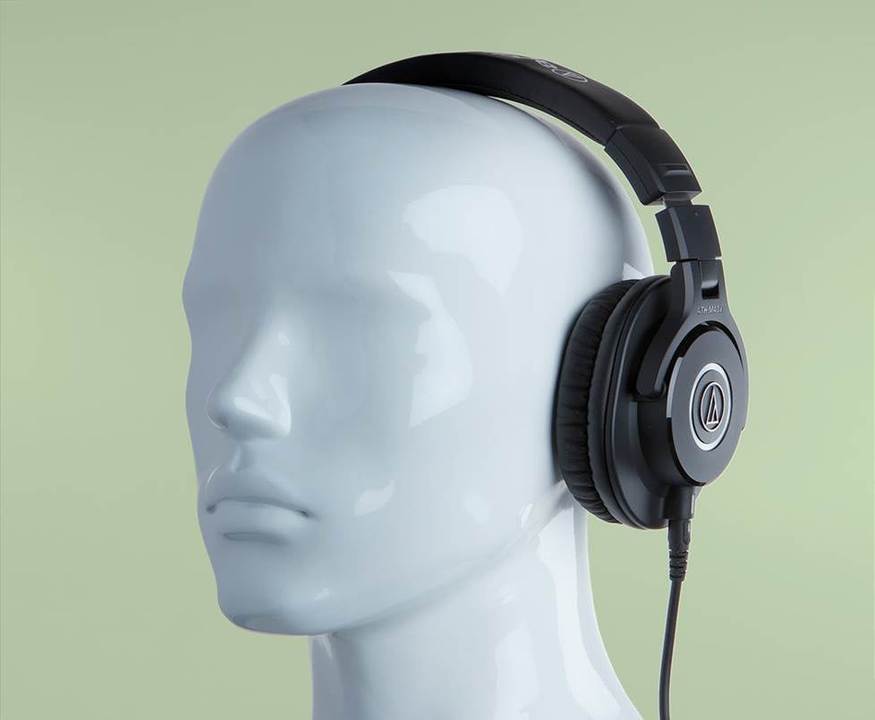 studio headphones on mannequin