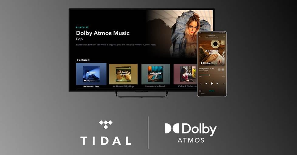 Screen from TIDAL Dolby Atmos playlist