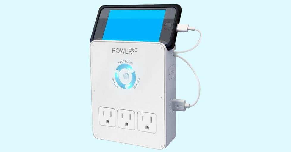 Panamax Power360 P360-Dock Space-saving surge protector with built-in USB charging