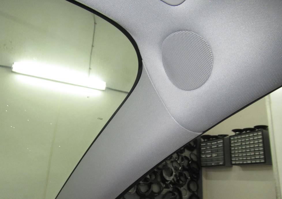 tesla model 3 headliner speaker