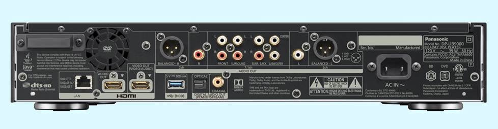 Panasonic UB-9000 inputs and outputs