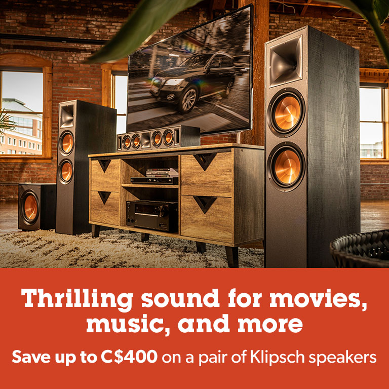 Save up to C​$400 on a pair of Klipsch speakers