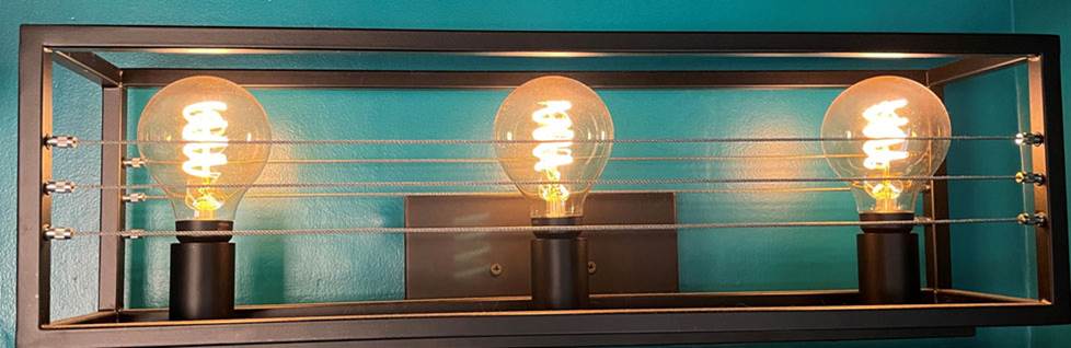 Exposed Hue filament bulbs