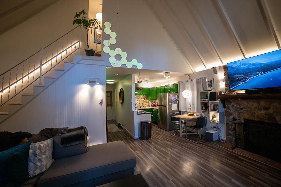 Smart lighting living room scene