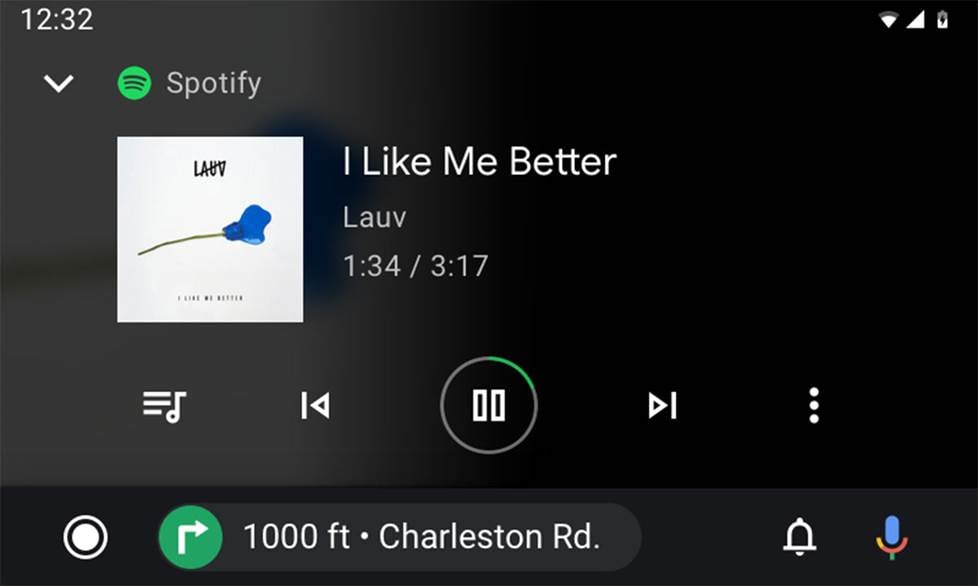 Android Auto - Spotify screen