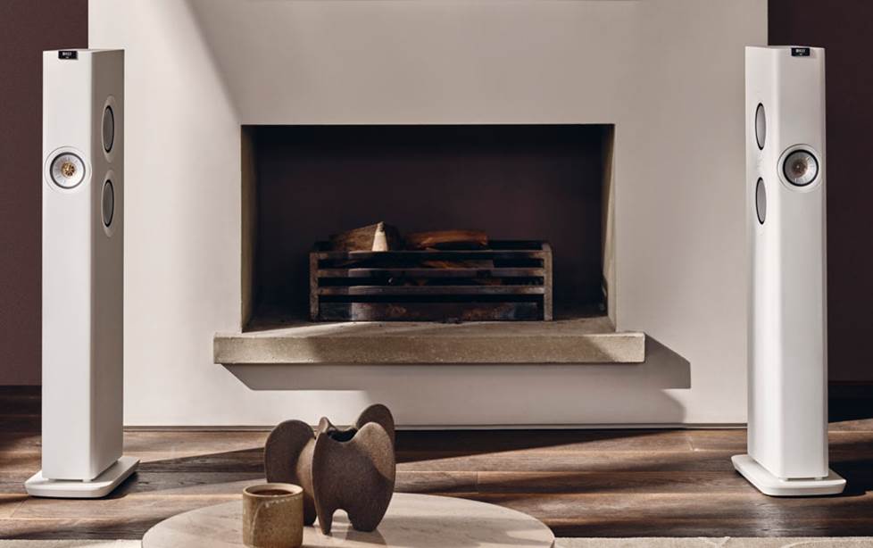KEF LS60 wirless streaming speakers with AirPlay 2 and Chromecast built-in