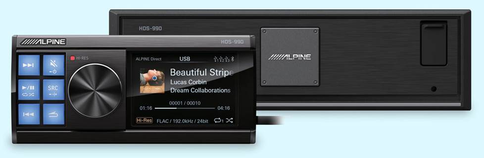Alpine HDS-990 Status Series high-resolution digital media audio source