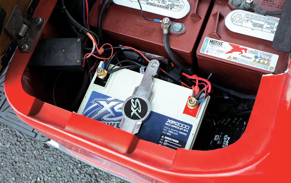 Battery installed