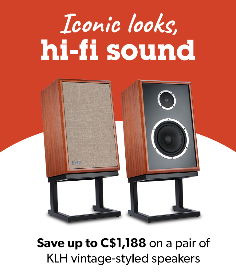 Save up to C$1,188 on a pair of KLH vintage-styled speakers