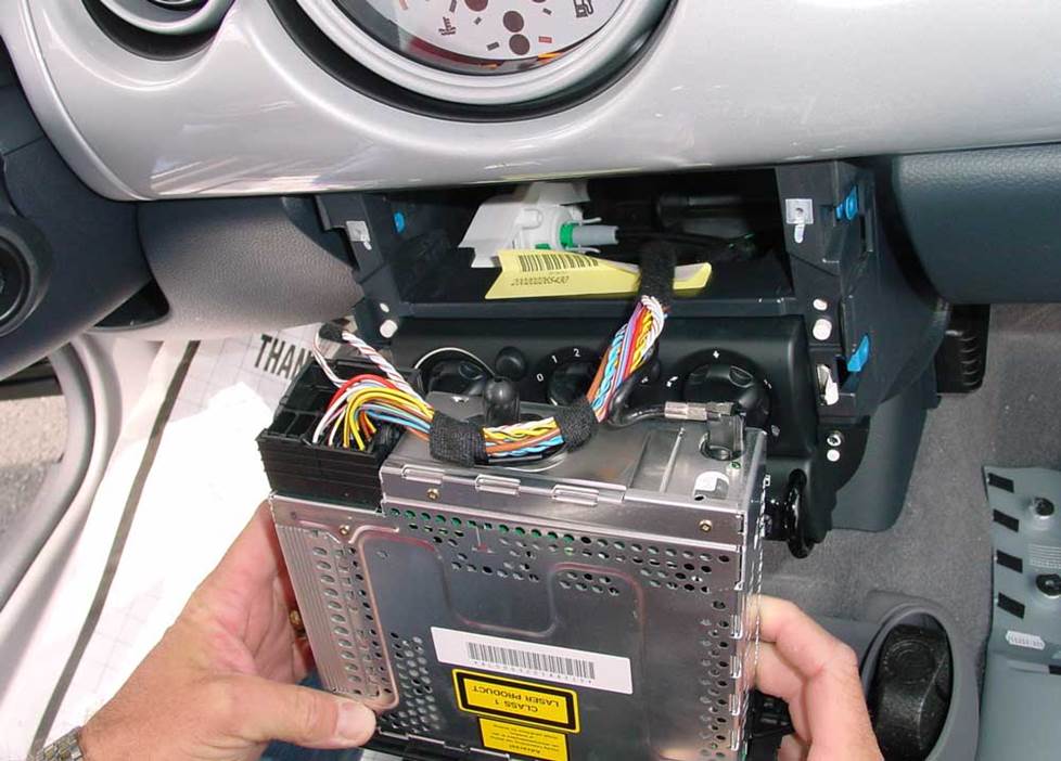 Removing factory radio from Mini dash