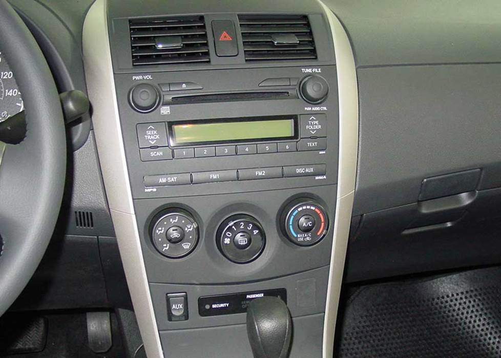 The Corolla's factory radio