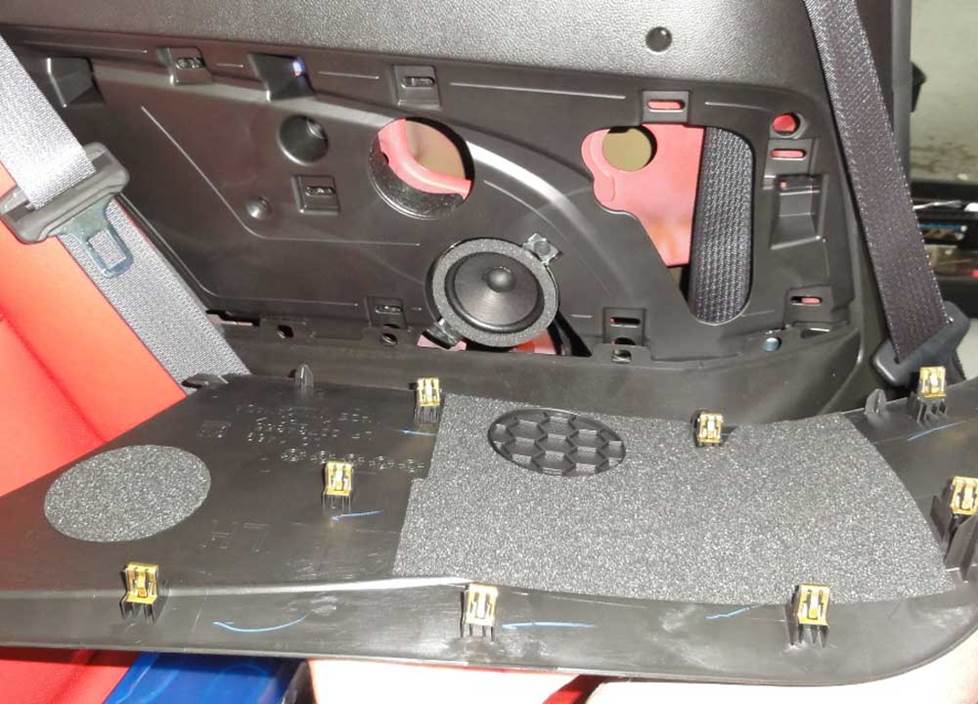 Chevy Camaro convertible rear side speakers