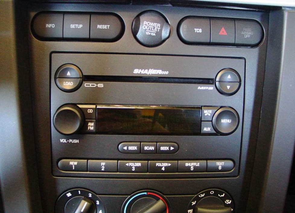 Ford Mustang Shaker system stereo