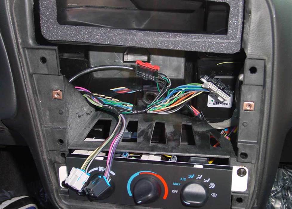 Chevy Camaro radio cavity