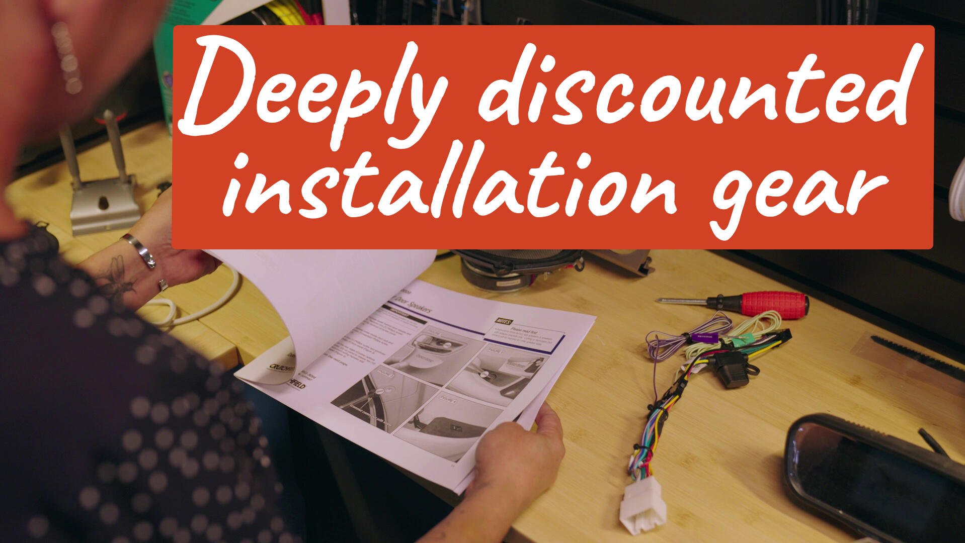 Video Discounted car stereo installation gear