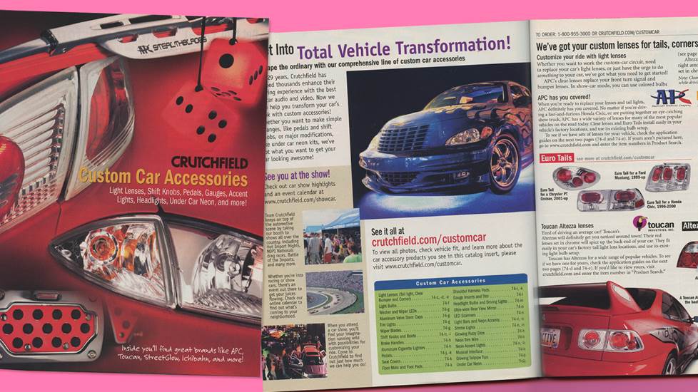 cover and 2 pages from 2002 Car Accessories catalog insert