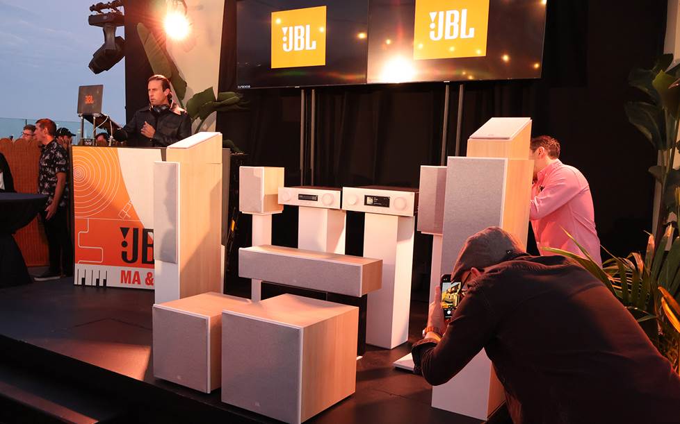 JBL stage filled with the new JBL products