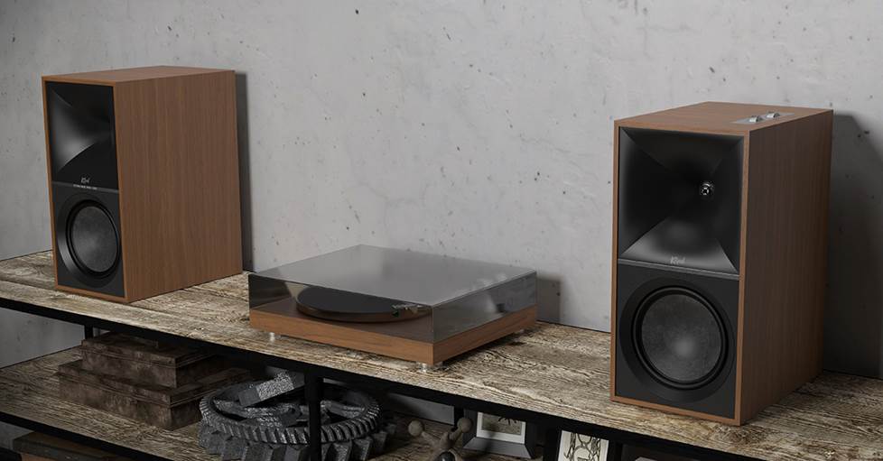 Klipsch The Nines powered speakers with phono input