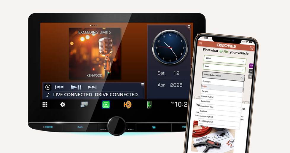 113DAX105X vehicle selector on phone